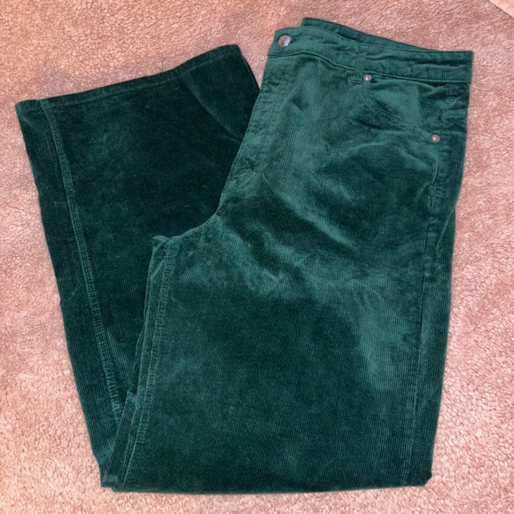 H&M Corduroy Green Wide leg Pants - Picture 4 of 6
